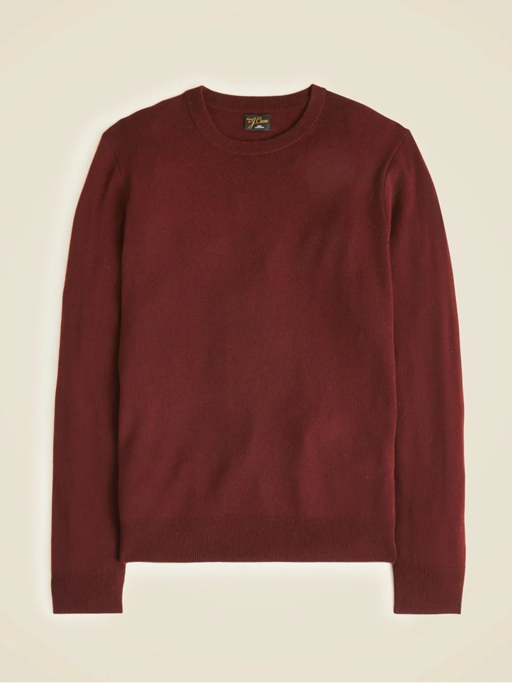 J. CREW Cashmere crewneck sweater in‎ Wine Size L NWT $158 BE895